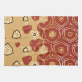 レッドボーホジオメトリック抽象芸術2 キッチンタオル (横)