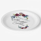 レッドボーホフローラ紙プレート ペーパープレート (アングル)