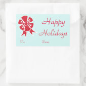 レッドボーホリデイズシール 長方形シール (バッグ)