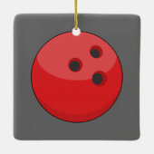 レッドボーリングボール セラミックオーナメント (裏面)