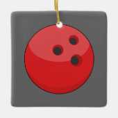 レッドボーリングボール セラミックオーナメント (正面)