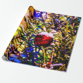 レッドボール、クリスマスライト ラッピングペーパー