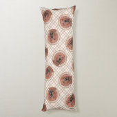 レッドボーンクーン絵を描ズかわいいオリジナルドッグアート ボディピロー (裏面 (縦))