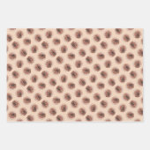 レッドボーンクーン絵を描ズかわいいオリジナルドッグアート ラッピングペーパーシート (正面)