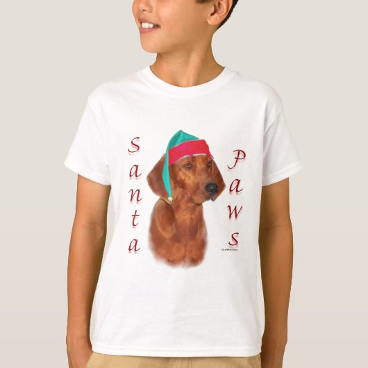 レッドボーンコンハウンドサンタポーズ Tシャツ (正面)