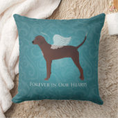 レッドボーンコンハウンドペットメモリアルエンジェルドッグ クッション (ブランケット)