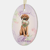 レッドボーンハートママセラミックオーナメント セラミックオーナメント (左)