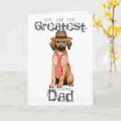 レッドボーンパパカード カード (黄色い花)