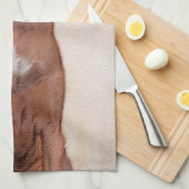 レッドボーン絵画ハウンド – かわいいオリジナルドッグアート キッチンタオル (四つ折り)