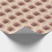 レッドボーン絵画ハウンド – かわいいオリジナルドッグアート ラッピングペーパー (角)