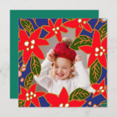 レッドポお洒落インセッティアスホリデイフォトカード シーズンカード (正面/裏面)