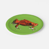 レッドポイズンダーツカエル ペーパープレート (アングル)
