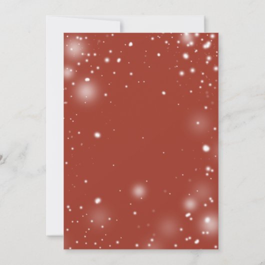 レッドポインセチアとエバーグリーンのクリスマスパーティー 招待状 (裏面)