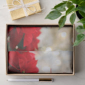 レッドポインセチアとゴールデン《写真》ぼけ味クリスマス 薄葉紙 (ギフト)