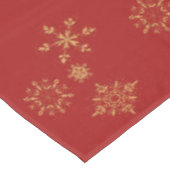 レッドポインセチアとゴールデン《写真》ぼけ味メリークリスマス テーブルクロス (アングル)