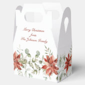 レッドポインセチアのクリスマスグリーン フェイバーボックス (オープン)