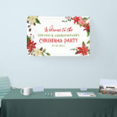 レッドポインセチアのクリスマスファミリー年次パーティー 横断幕 (トレードショー)