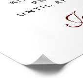 レッドポインセチアフローラのプラグを抜いた式のサイン ポスター (角)