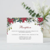 レッドポインセチアフローラウェディングレセプション詳細 エンクロージャーカード (スタンド正面)