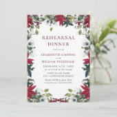 レッドポインセチアフローラクリスマスリハーサルディナー 招待状 (スタンド正面)