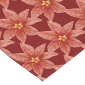 レッドポインセチアフローラボタニカルクリスマスホリデー ショートテーブルランナー (コーナー)