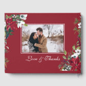 レッドポインセチアフローラ結婚クリスマス ゲストブック (裏面)