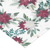 レッドポインセチアブーケパターンホリデー ショートテーブルランナー (コーナー)