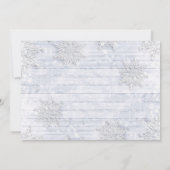 レッドポインセチアホリークリスマスホリデーランチョン 招待状 (裏面)