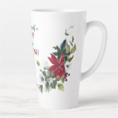 レッドポインセチアメリーブーケリトルクリスマス カフェラテマグ (右)