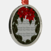 レッドポインセチアリースフォトフレームプレミアムオーナメント メタルオーナメント (右)