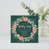 レッドポインセチアリースホリデーパーティー 招待状 (スタンド正面)