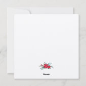 レッドポインセチアリース シーズンカード (裏面)