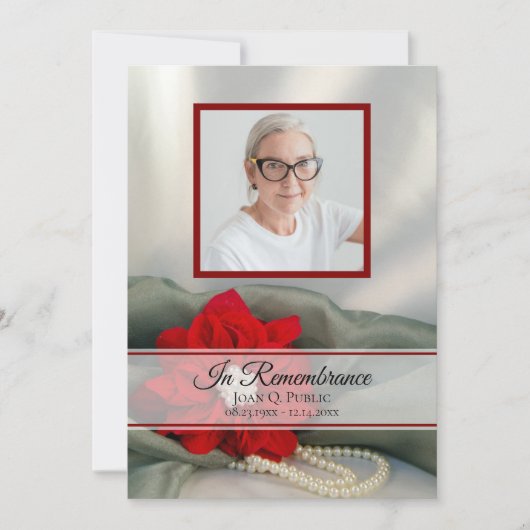 レッドポインセチア真珠死記念碑 招待状 (正面)