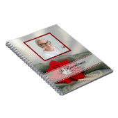 レッドポインセチア真珠葬儀記念ゲストブック ノートブック (右側)