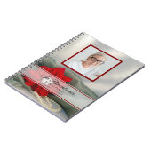 レッドポインセチア真珠葬儀記念ゲストブック ノートブック (左側)