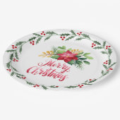 レッドポインセチア紙プレート ペーパープレート (アングル)