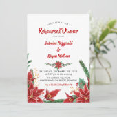 レッドポインセチア結婚クリスマスのリハーサル 招待状 (スタンド正面)