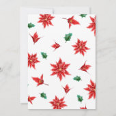 レッドポインセチア結婚クリスマスのリハーサル 招待状 (裏面)