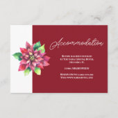 レッドポインセチア結婚クリスマスアコモデーション エンクロージャーカード (正面)