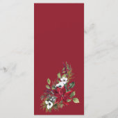 レッドポインセチア結婚クリスマスフローラの名刺 メニュー (裏面)