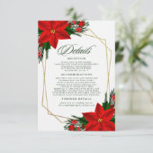 レッドポインセチア結婚パイン詳細 エンクロージャーカード (スタンド正面)