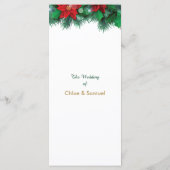 レッドポインセチア縁ど結婚式 プログラム (裏面)