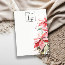 レッドポインセチア花模様ロゴ空白のジュエリーホルダー