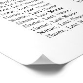 レッドポインセチア25テーブルクリスマスシーティングチャート ポスター (角)