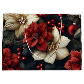 レッドポインセチア・クリスマス ラージペーパーバッグ (裏面)