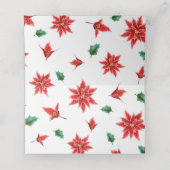 レッドポインセチア・クリスマス | 結婚座席表 プレイスカード (内部開封)