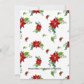 レッドポインセチア、ブライダルブランチ 招待状 (裏面)