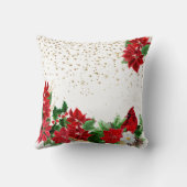 レッドポインセチア(鳥)ショウジョウコウカンチョウクリスマス クッション (裏面)