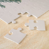 レッドポインセティアクリステマジョイカスタムファミリー名 ジグソーパズル (側面)