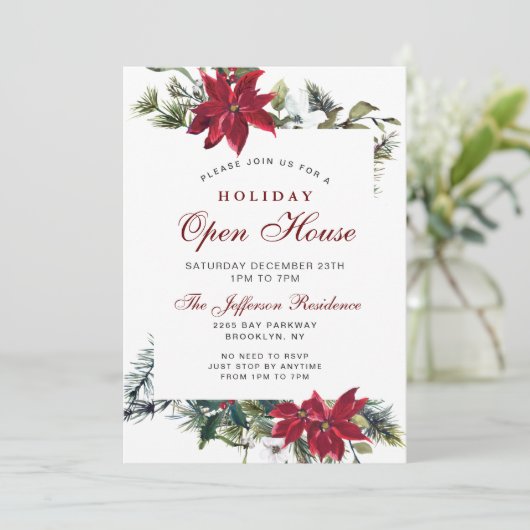 レッドポインセティアクリスマスホリデーオープンハウス 招待状 (スタンド正面)